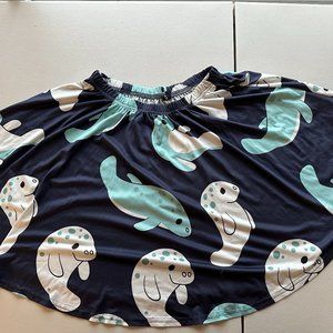Manatee elastic waist skirt, size XL
